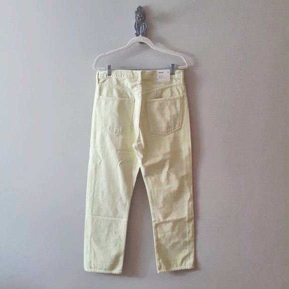 NWT Agolde 90s mid rise loose fit jeans limoncello - Picture 11 of 11